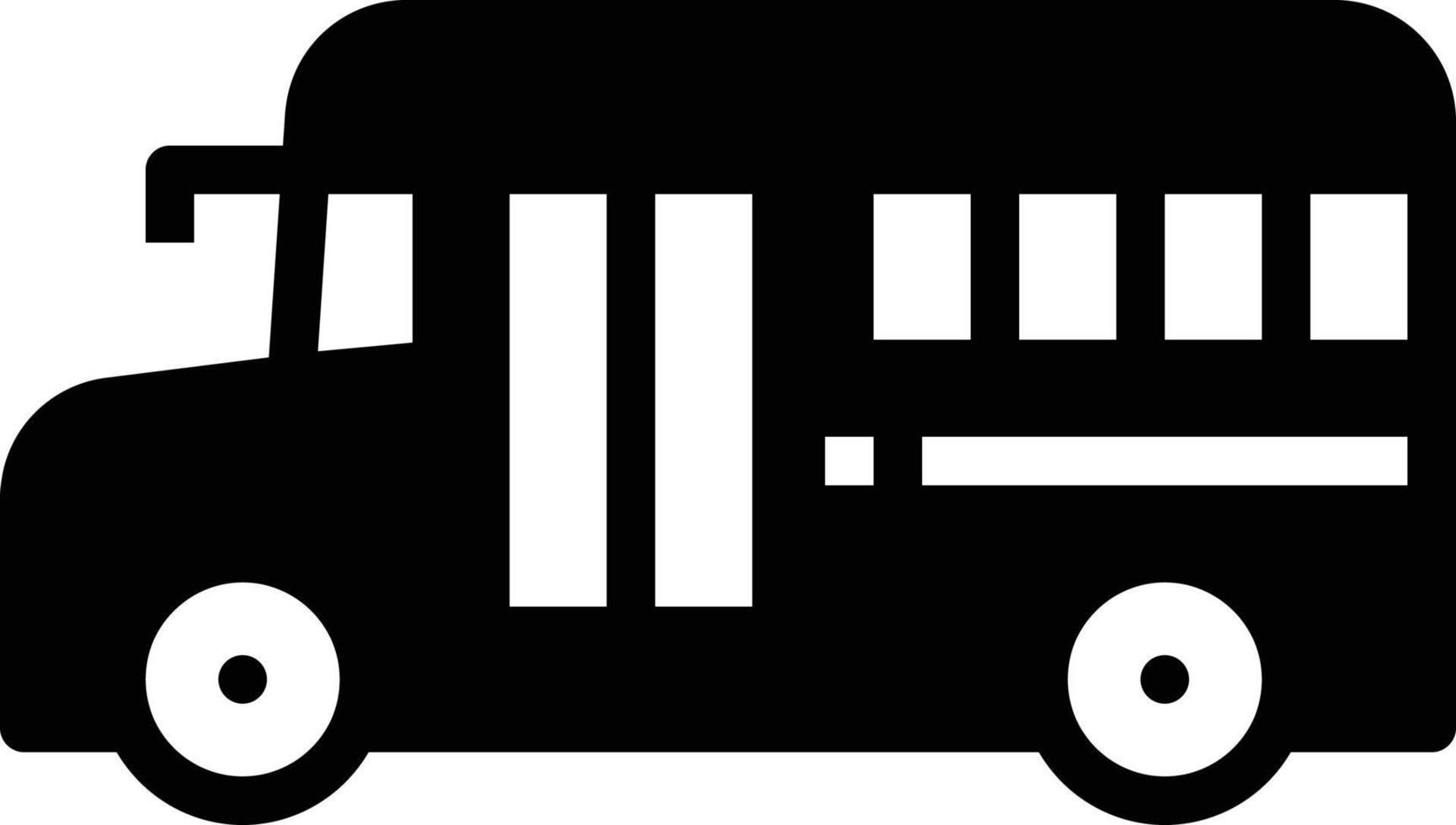 Ilustración de vector de icono de autobús escolar