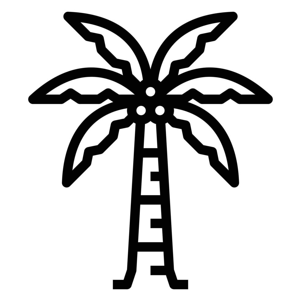 icono de línea de vector de árbol, madera