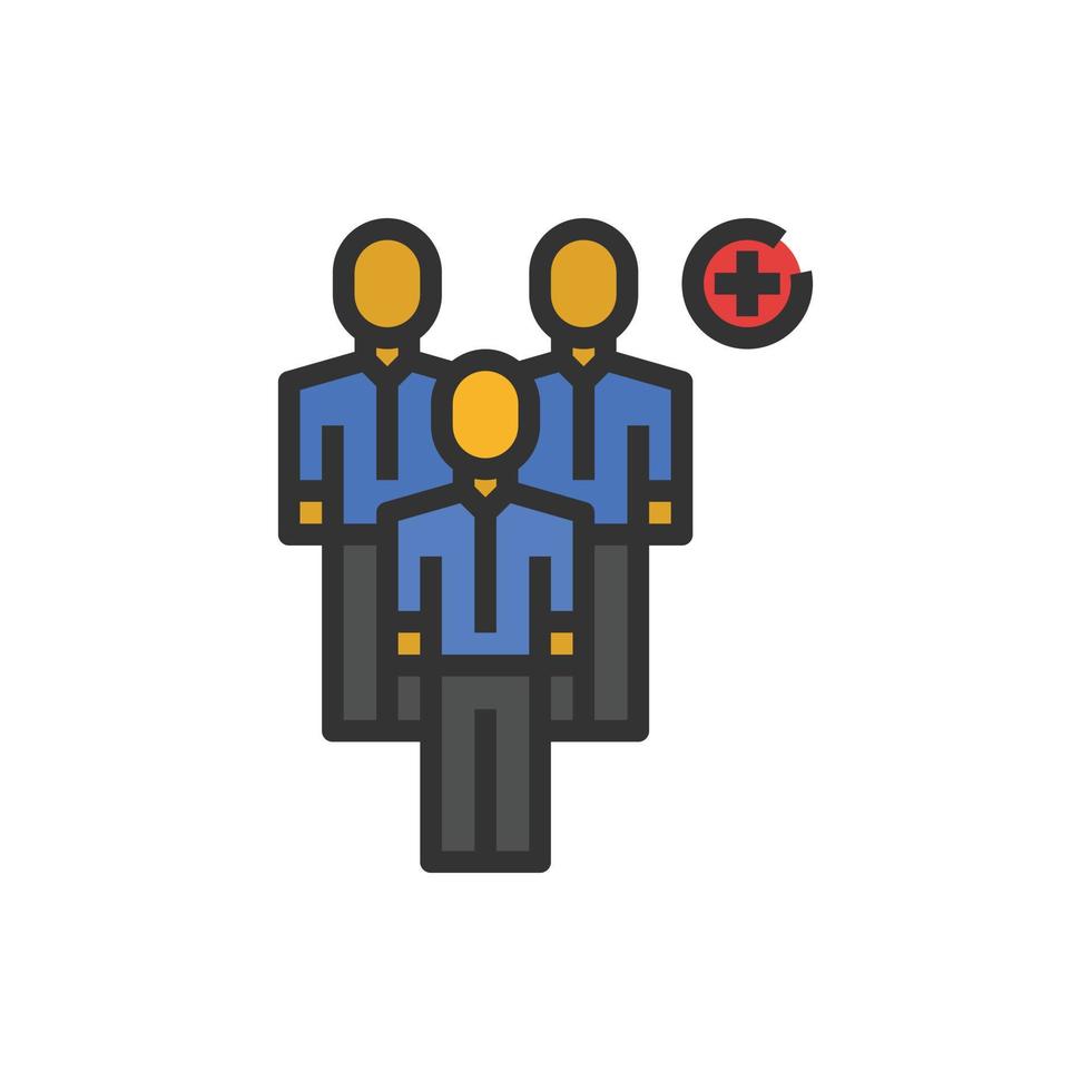 ilustración de vector de icono de personas de trabajo en equipo.
