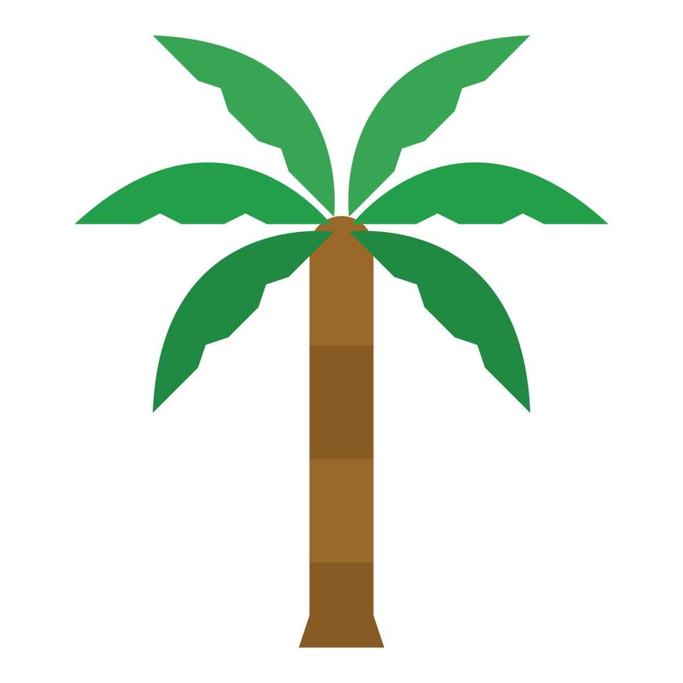 Coconut Tree Icon Vector Illustration, Wood, Nature