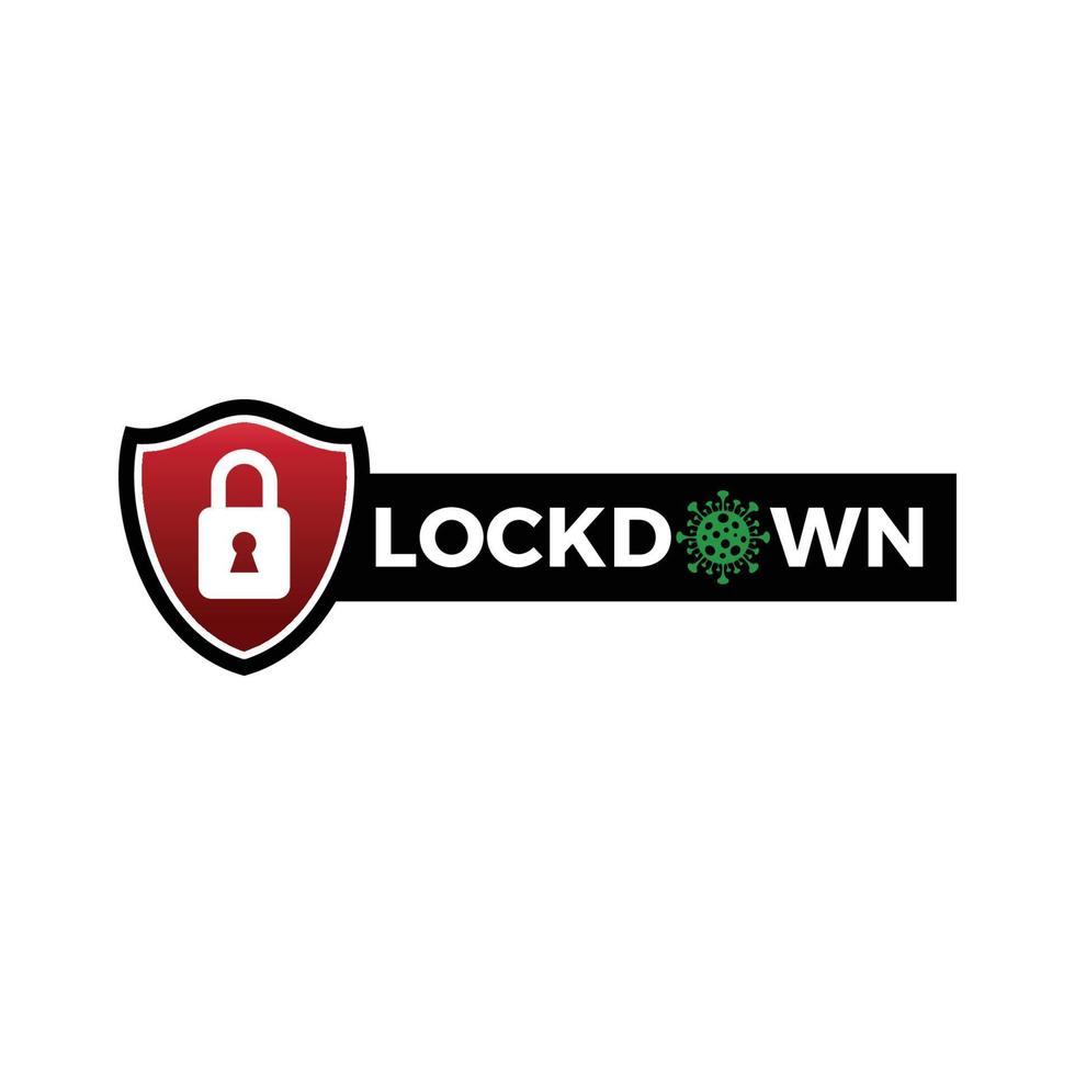 Lockdown icon. Lockdown sign vector illustration, social distancing, a symbol for prevention from coronavirus.