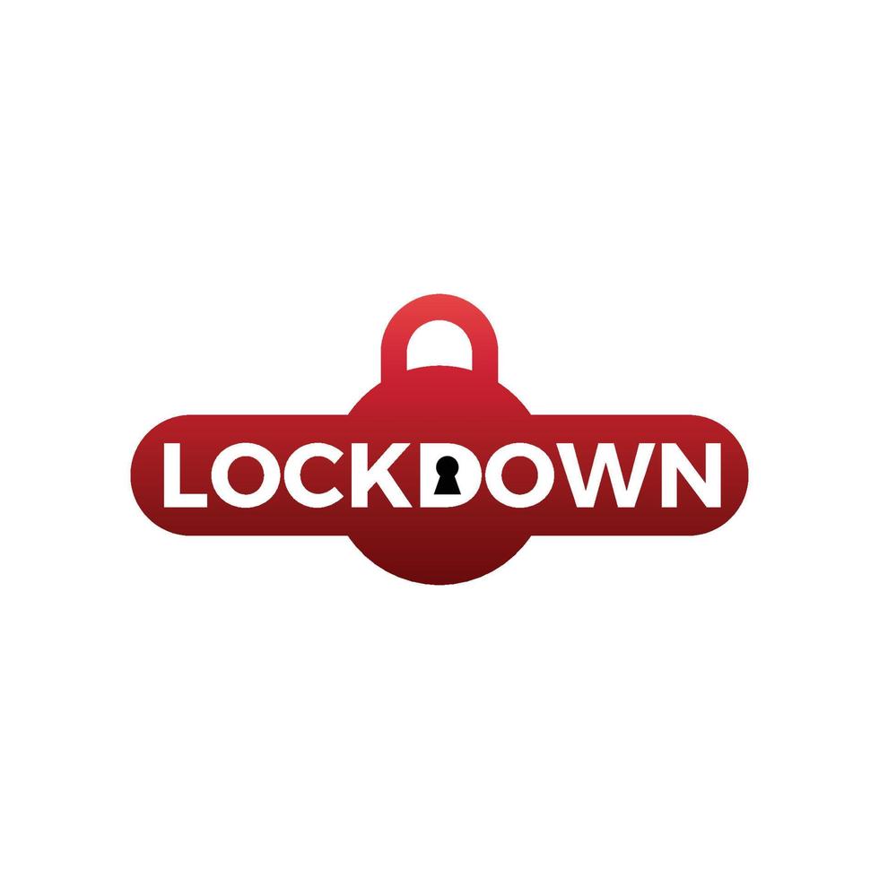 Lockdown icon. Lockdown sign vector illustration, social distancing, a symbol for prevention from coronavirus.