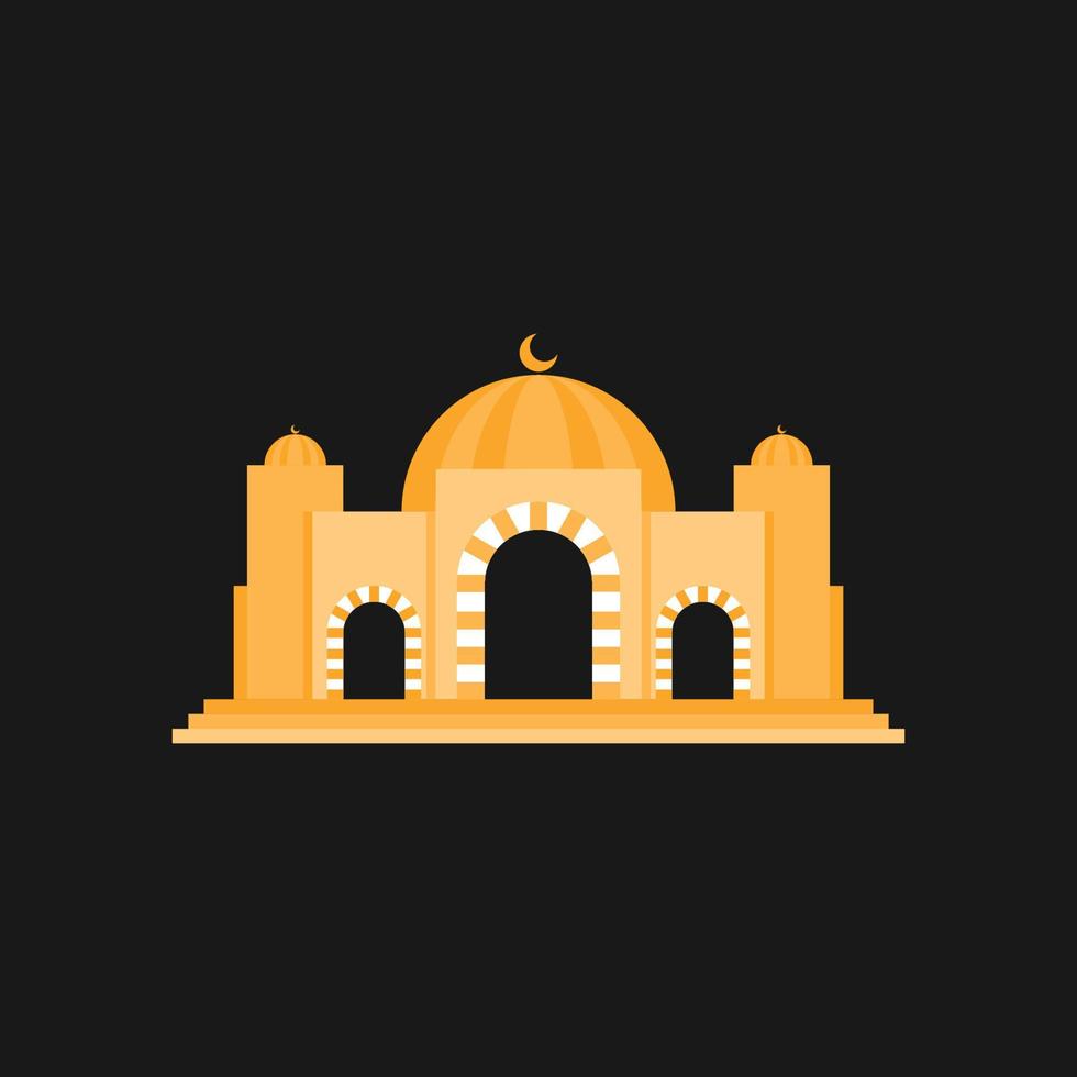 Mosque icon. Mosque illustration. Mosque logo. Mosque symbol of ramadan kareem. Mosque vector simple sign.