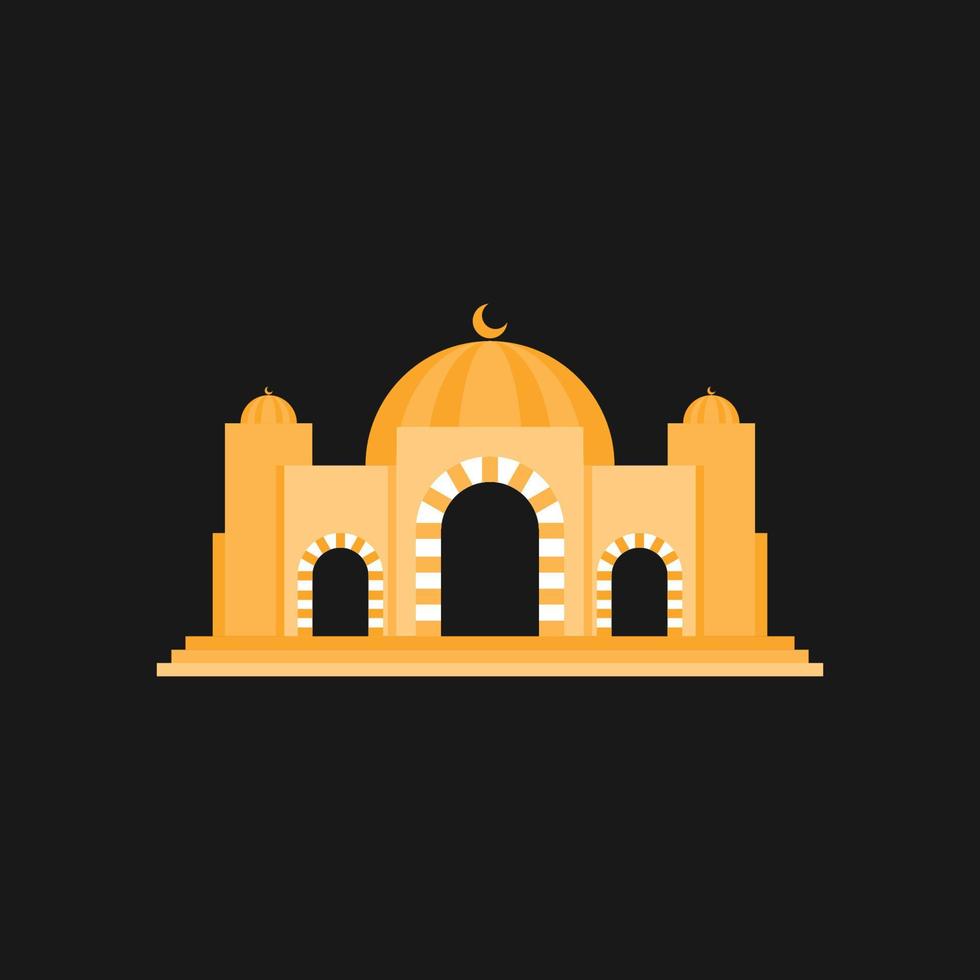 icono de la mezquita. ilustración de la mezquita. logotipo de la mezquita. símbolo de la mezquita de ramadan kareem. signo simple de vector de mezquita.