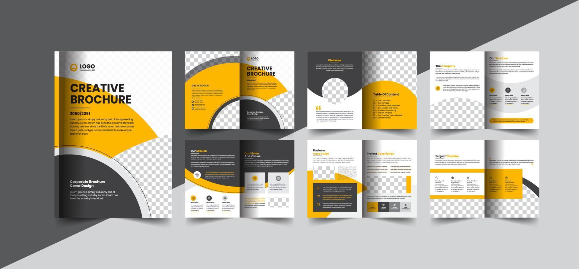 folleto de perfil de empresa corporativa folleto de informe anual diseño de concepto de diseño de propuesta comercial vector