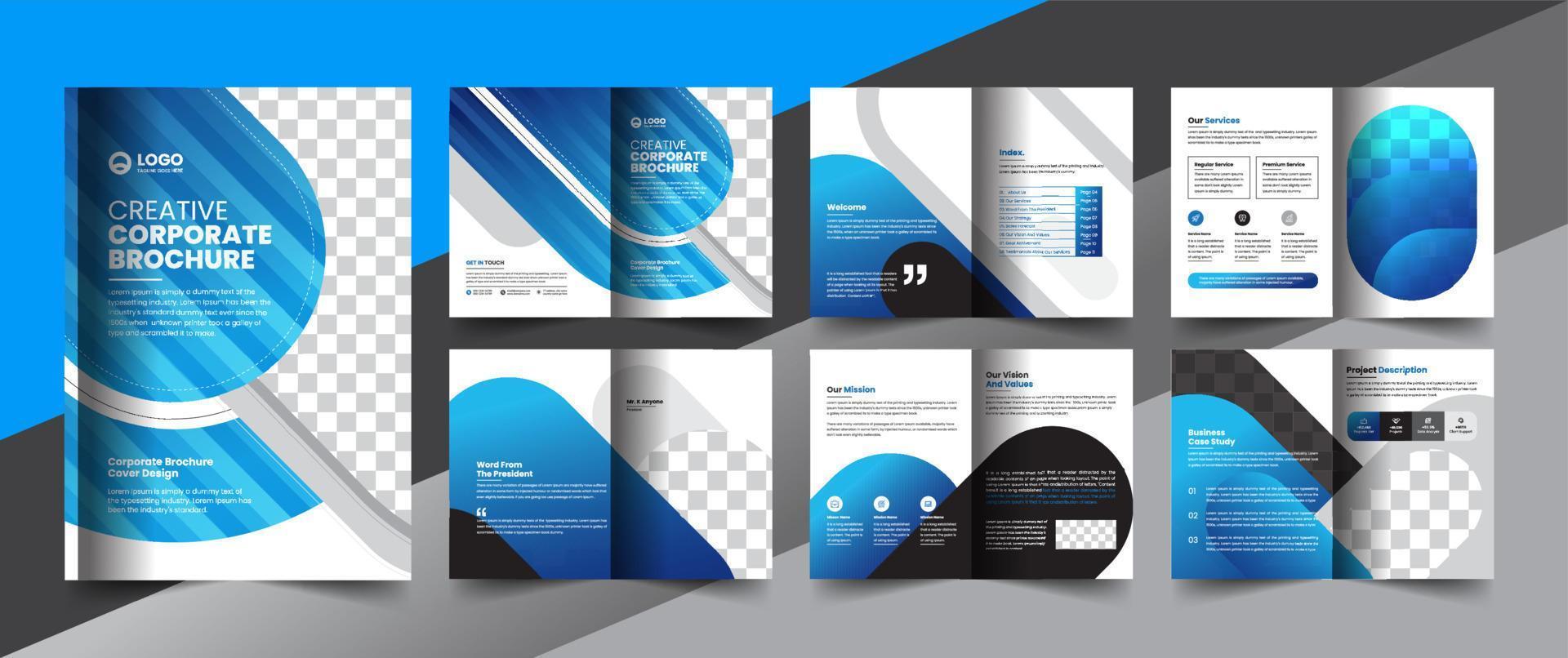 corporate company profile brochure annual report booklet business proposal layout concept design vector