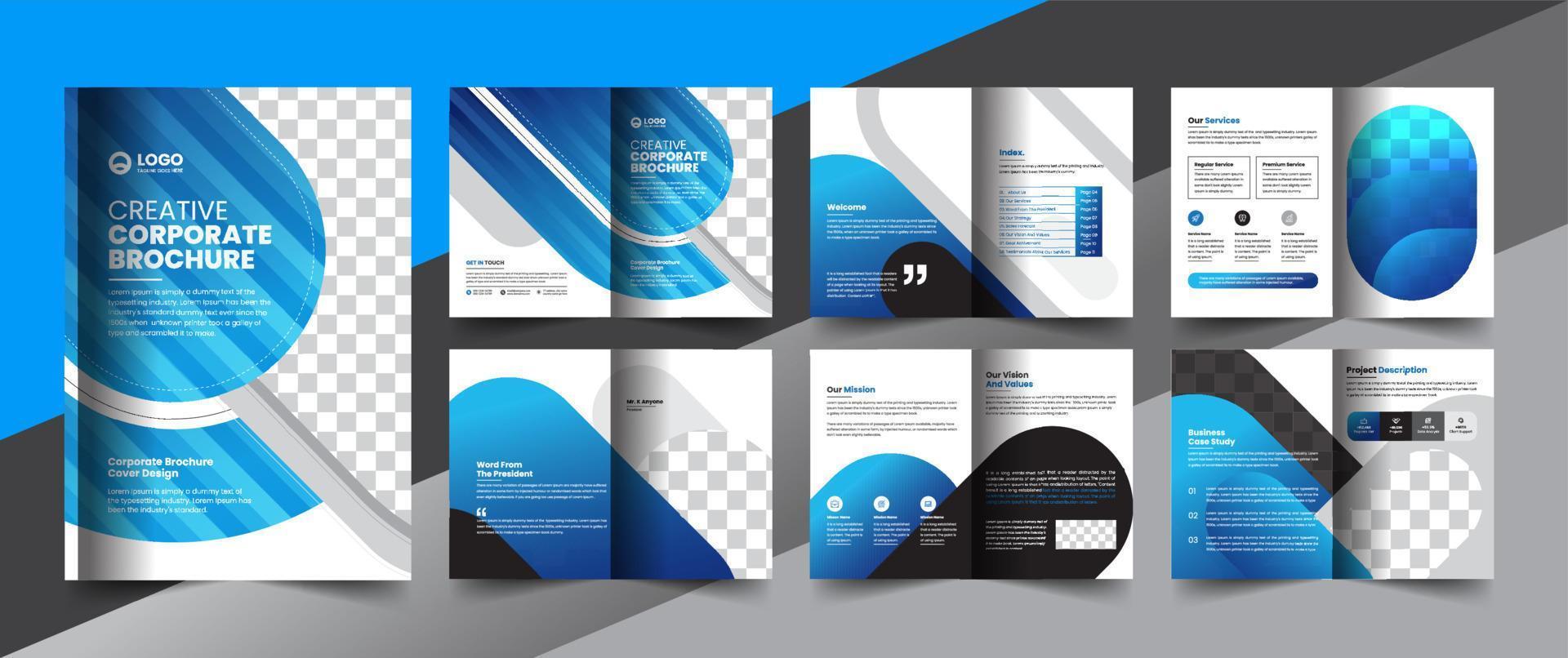 folleto de perfil de empresa corporativa folleto de informe anual diseño de concepto de diseño de propuesta comercial vector