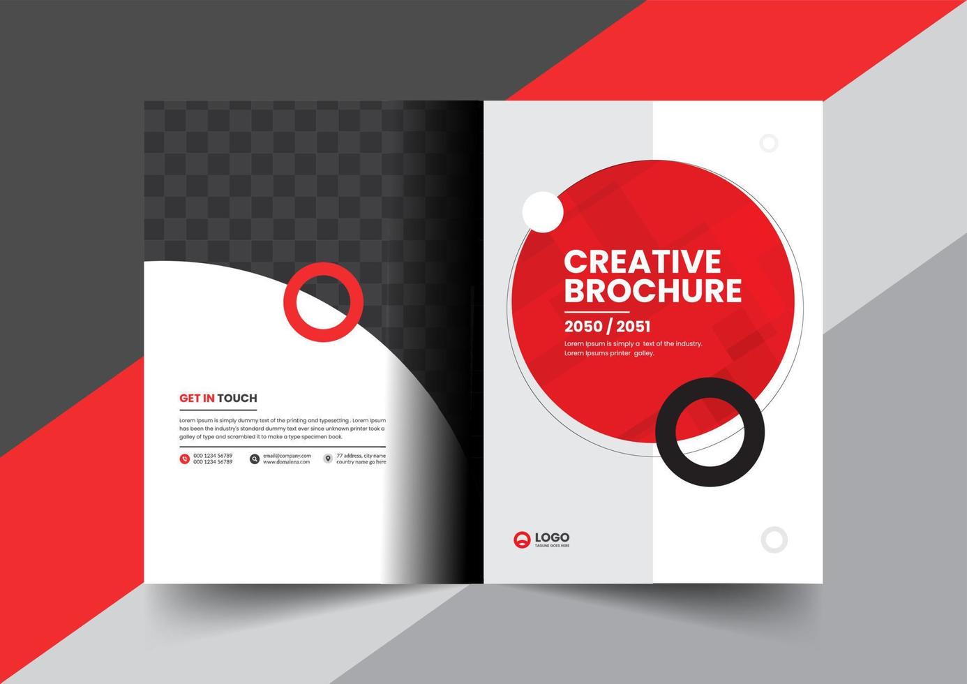 corporate company profile brochure annual report booklet proposal cover page layout concept design vector