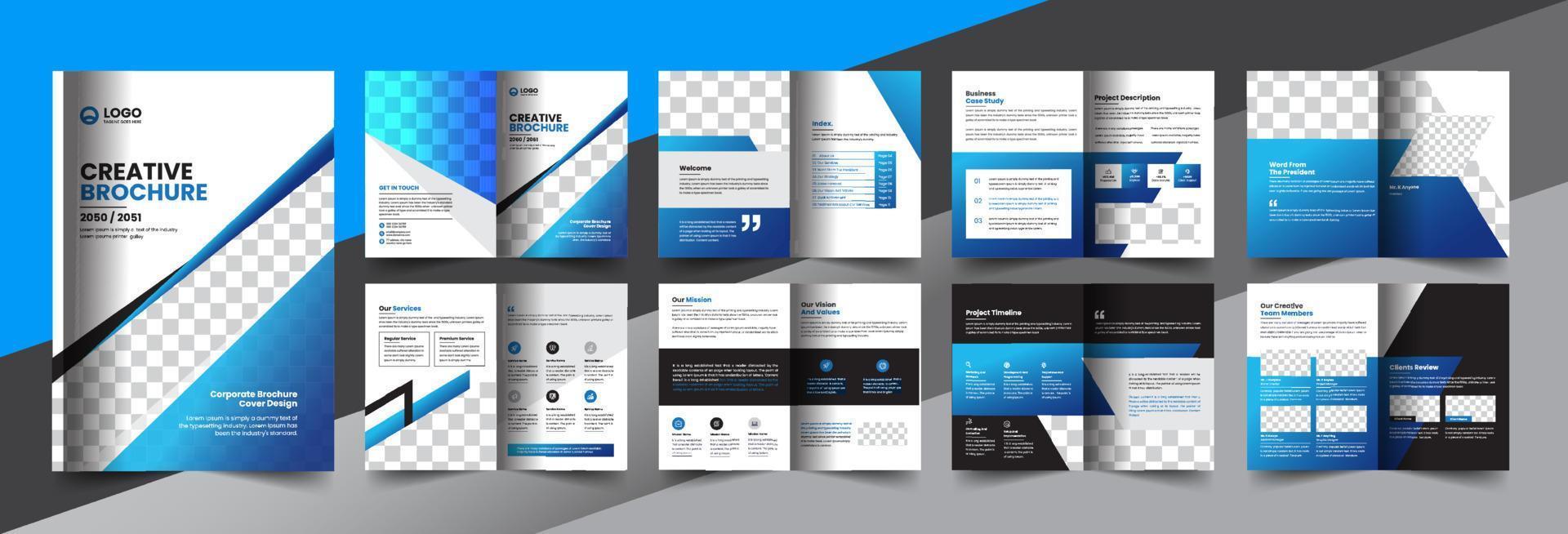 corporate company profile brochure annual report booklet business proposal layout concept design vector