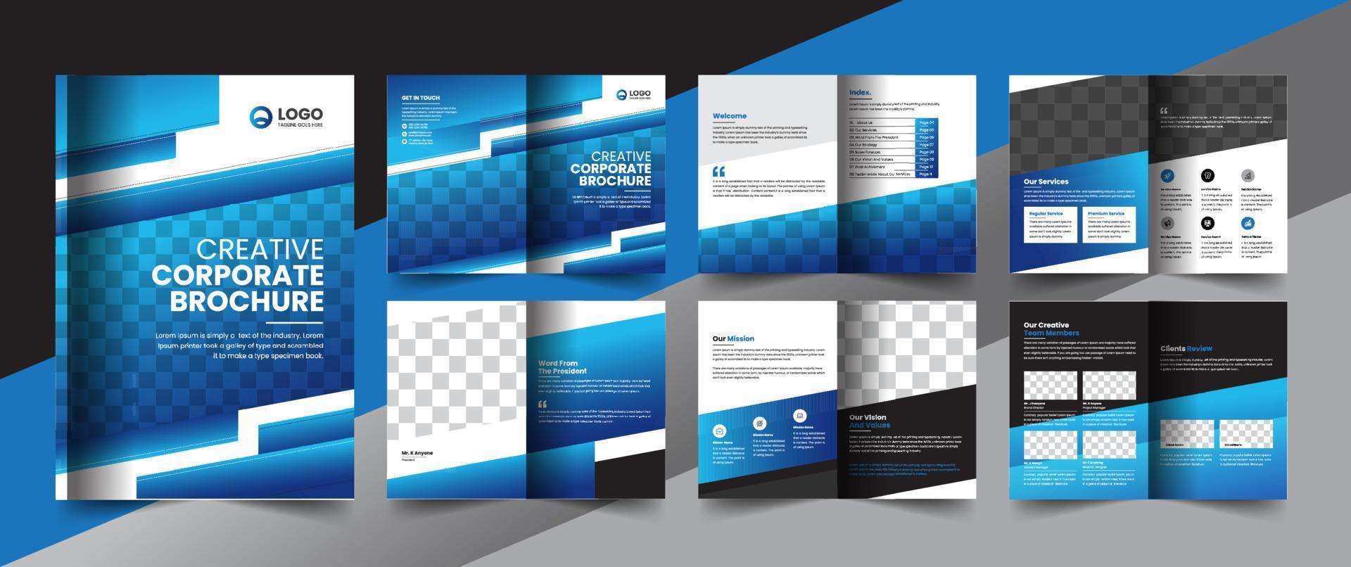 corporate company profile brochure annual report booklet business proposal layout concept design vector