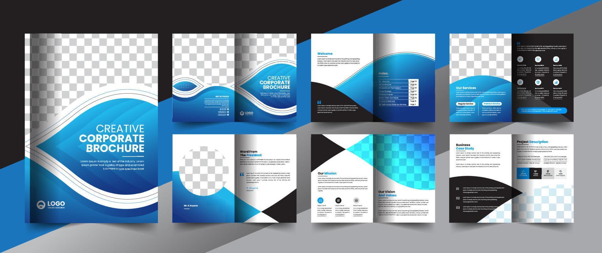 folleto de perfil de empresa corporativa folleto de informe anual diseño de concepto de diseño de propuesta comercial vector