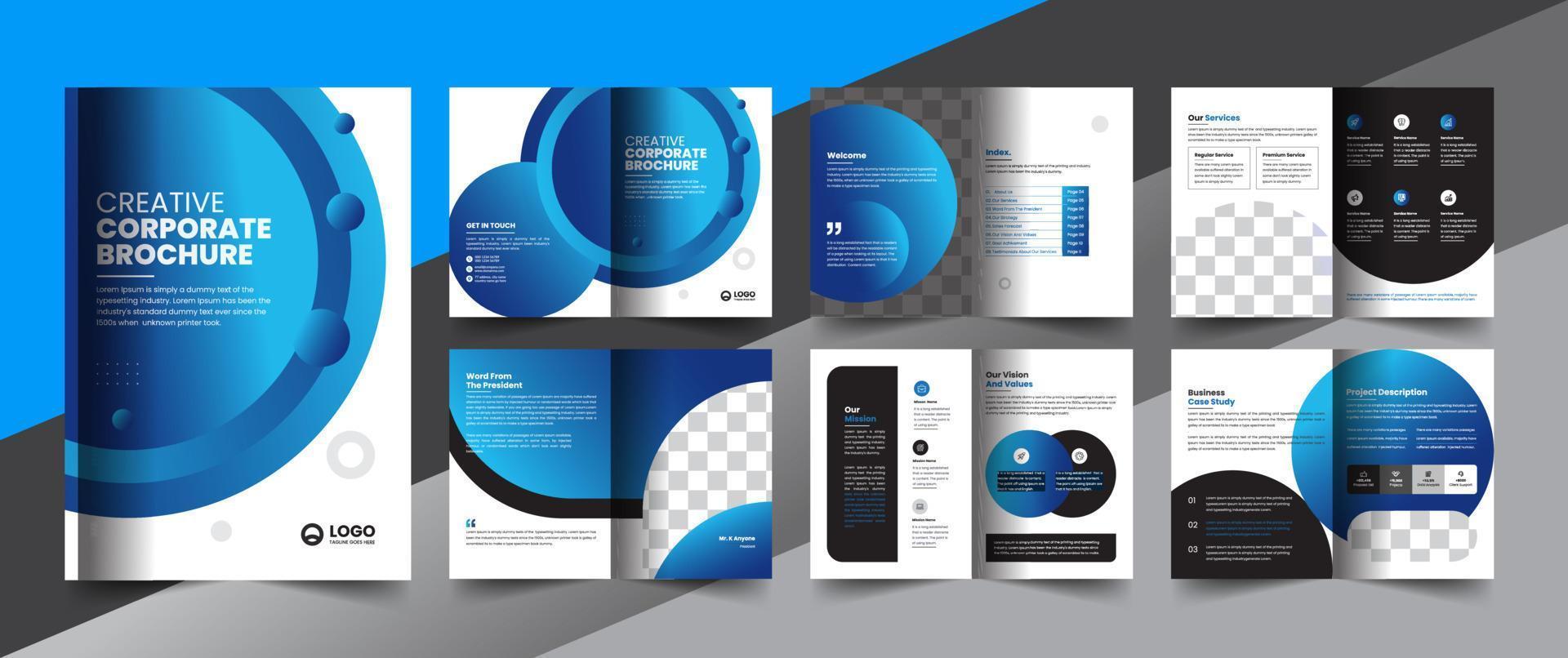 corporate company profile brochure annual report booklet business proposal layout concept design vector