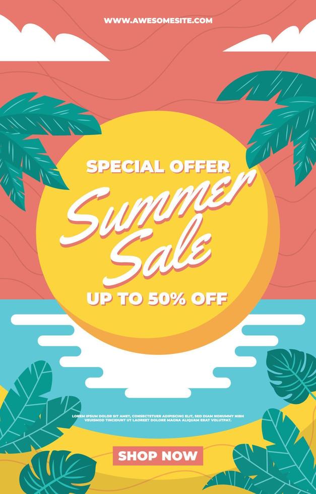 Summer Sale Poster Design vector