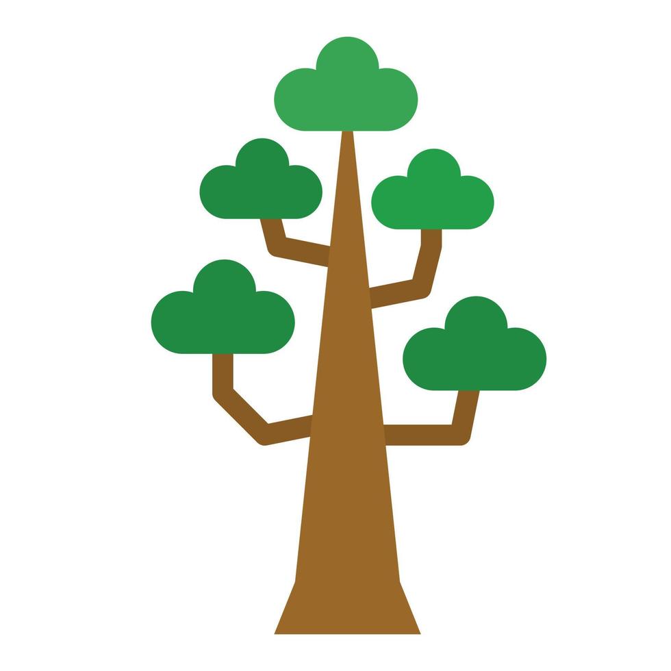 árbol icono vector ilustración, madera, naturaleza