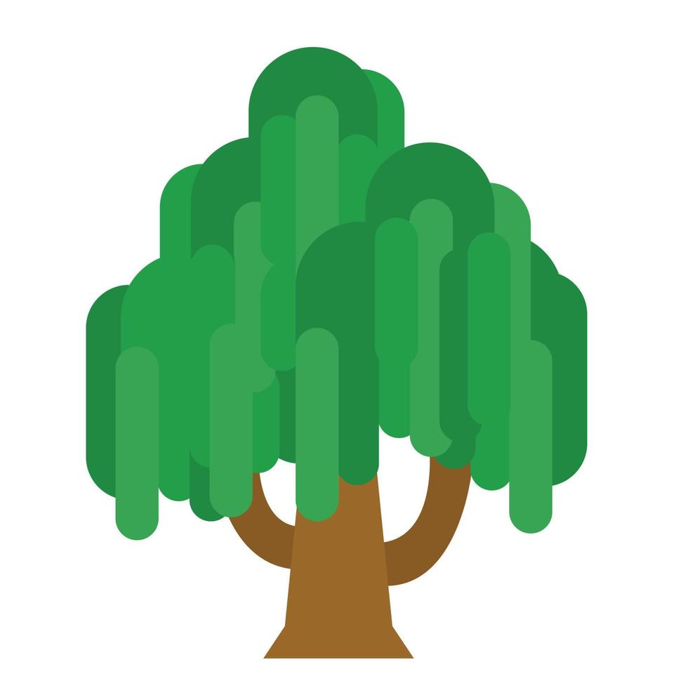 árbol icono vector ilustración, madera, naturaleza