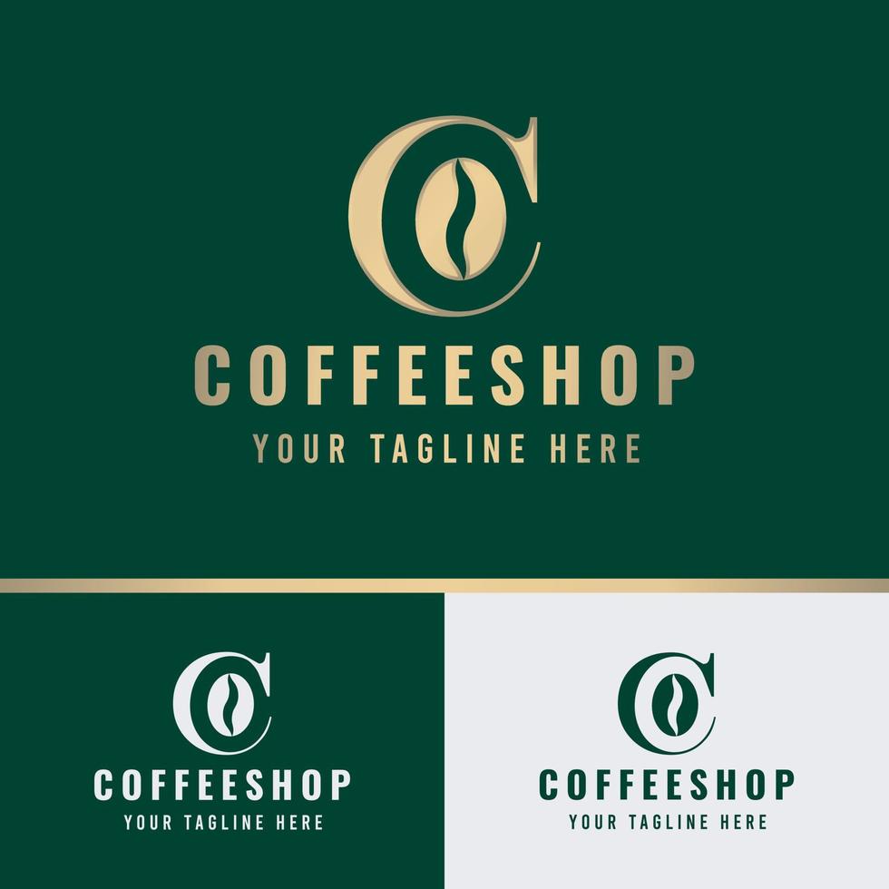 Letter C Coffee Logo vector