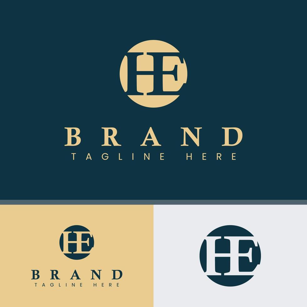 Letter HE Monogram Logo vector