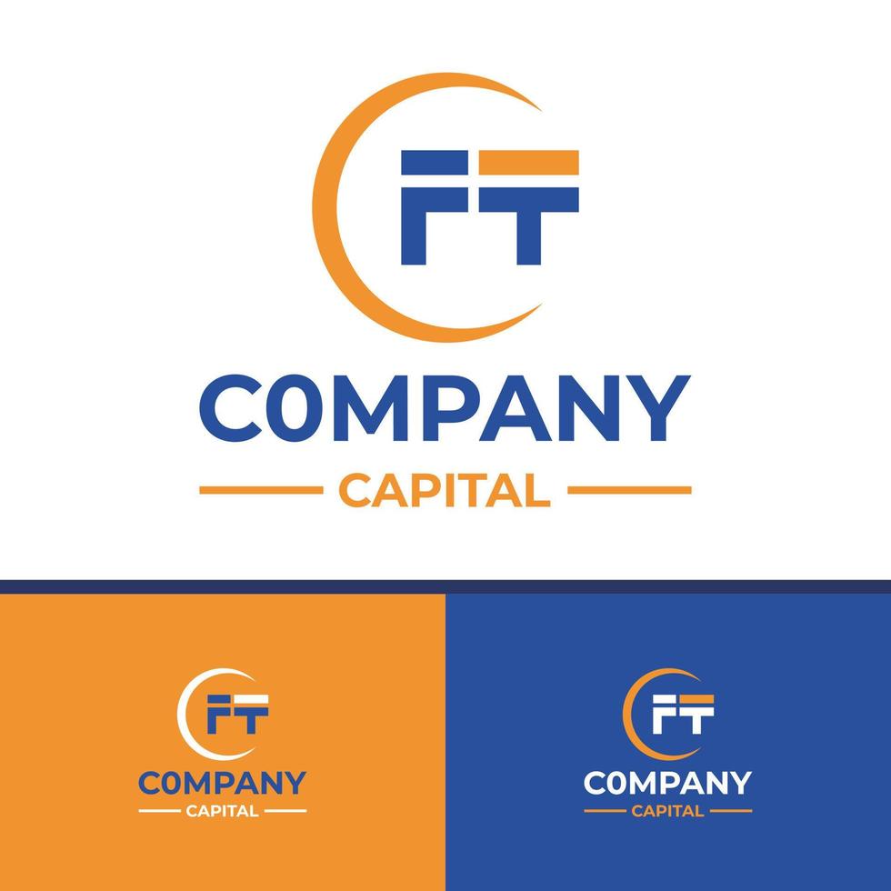 Letter FT Financial Monogram Logo vector