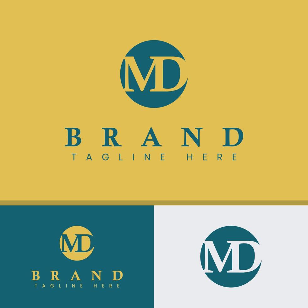 Letter MD Monogram Logo vector