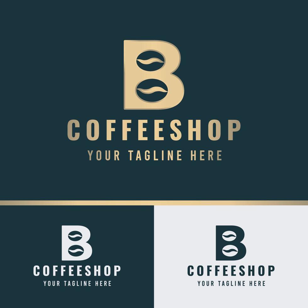 Letter B Coffee Logo vector