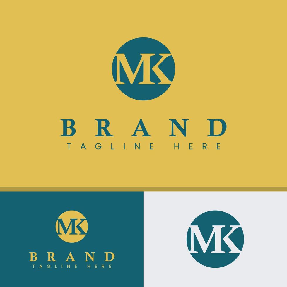 Letter MK Monogram Logo vector