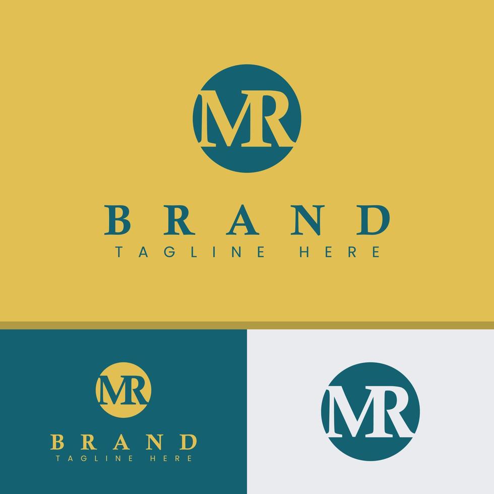 Letter MR Monogram Logo vector