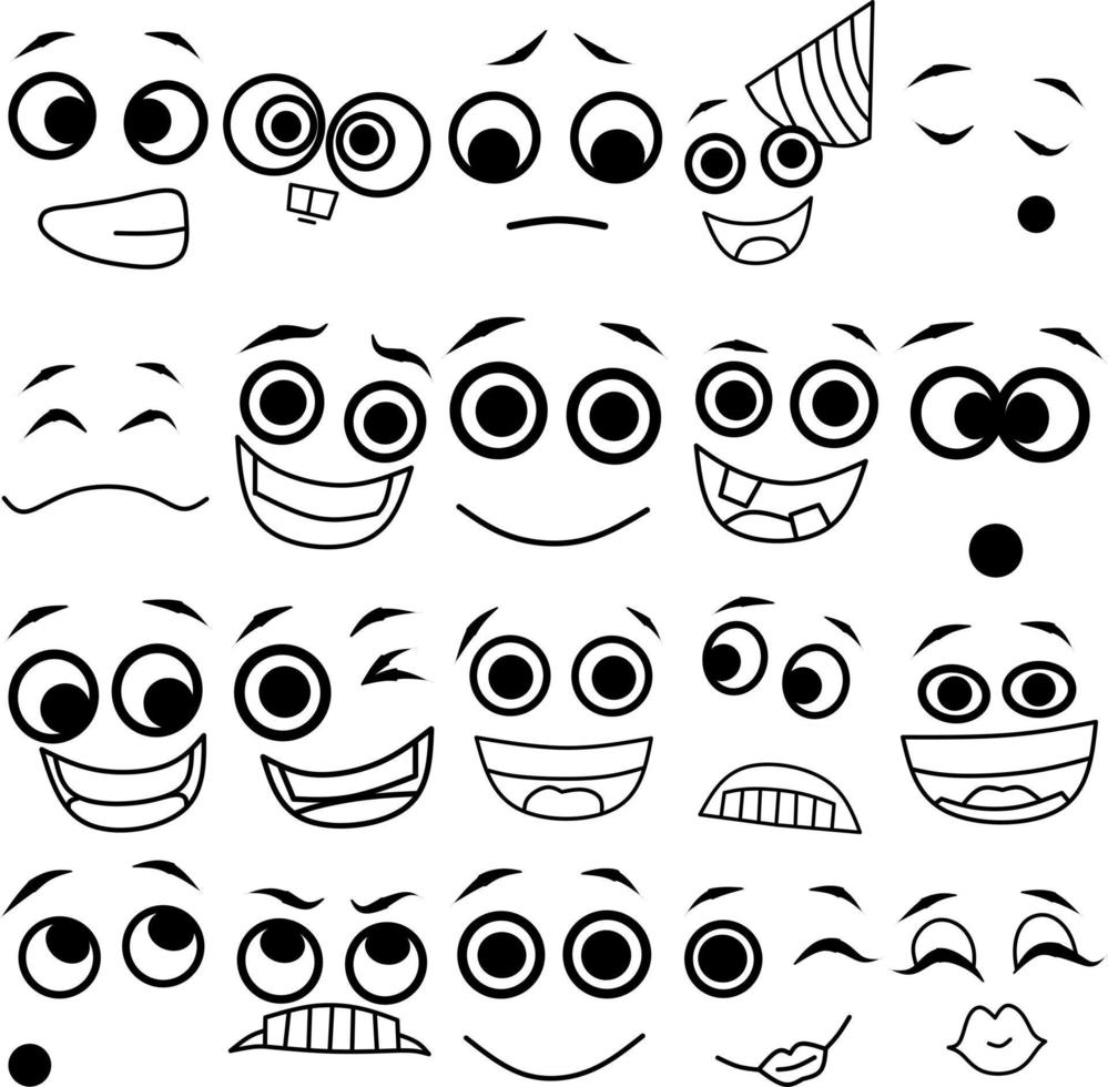 Eyes cartoon character vector