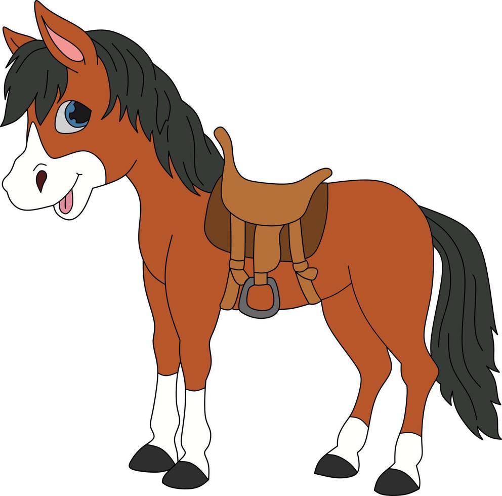 vector de caballo para colorear libro