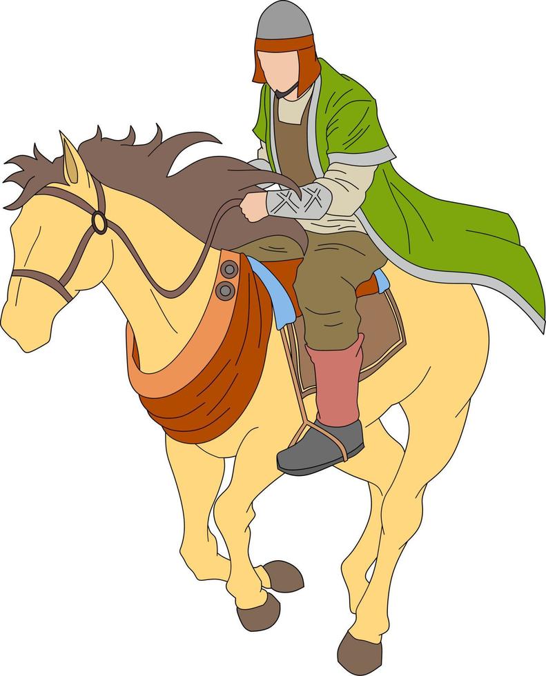 equestrian knight vector image.
