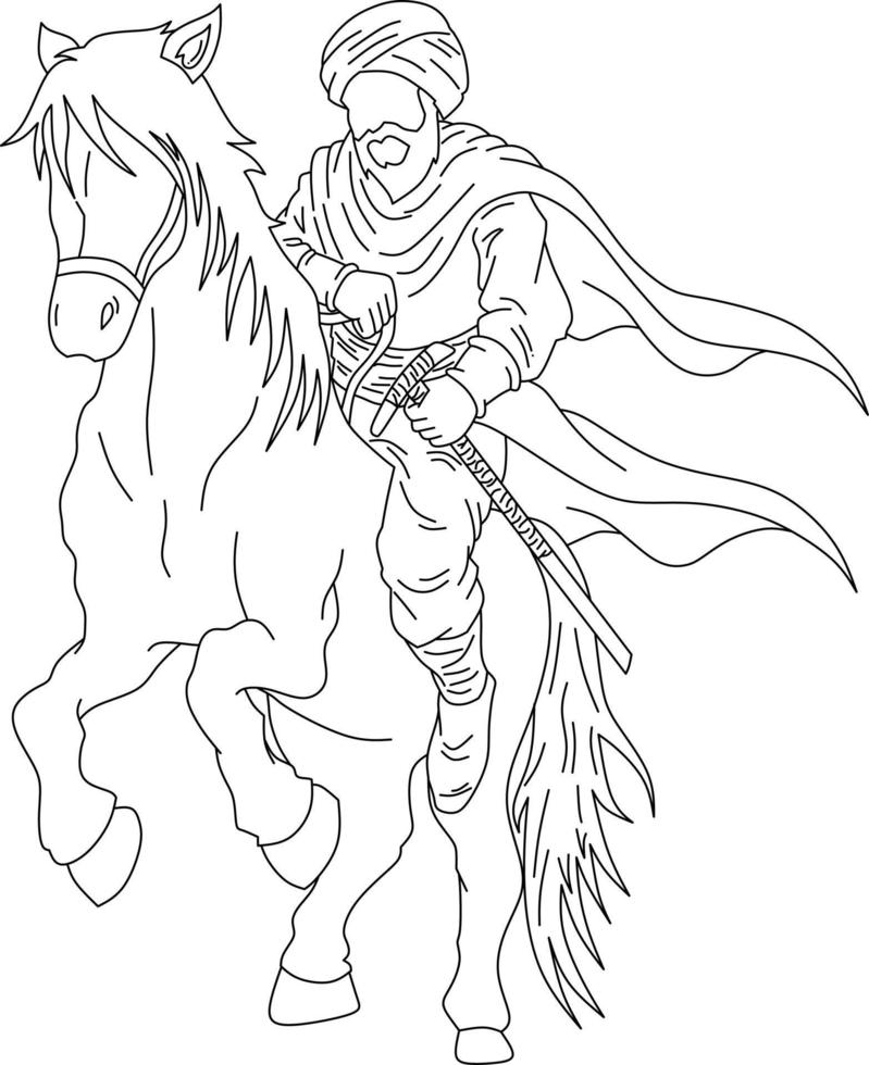 equestrian knight vector image.