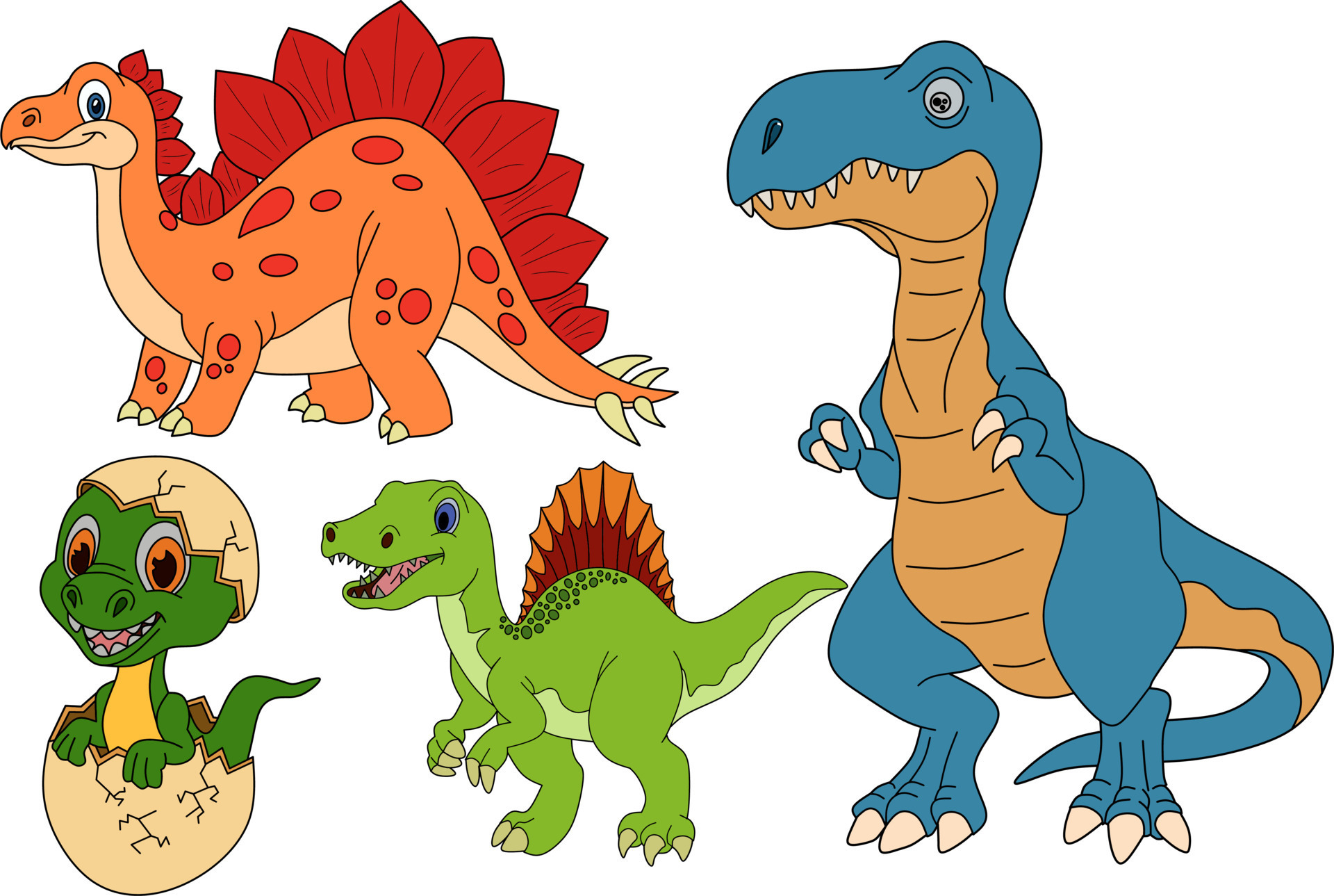 dibujo vectorial de dinosaurios para colorear libro. 7797388 Vector en  Vecteezy