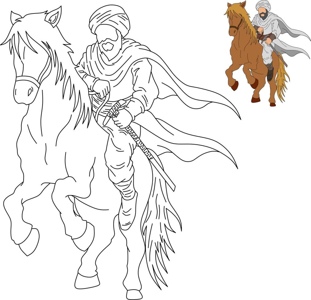 equestrian knight vector image.