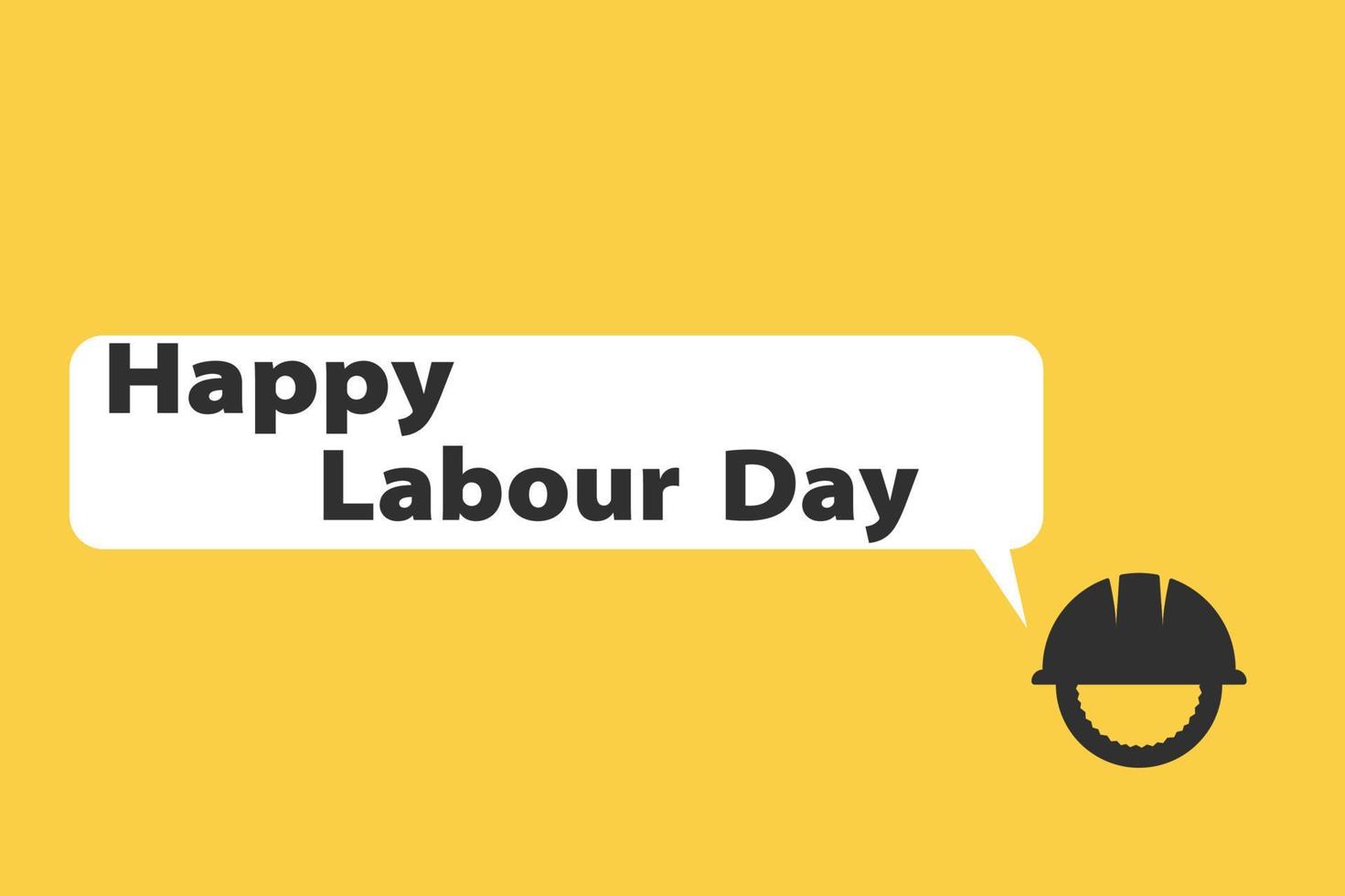 Happy Labor Day banner on yellow background. Design template. Vector illustration