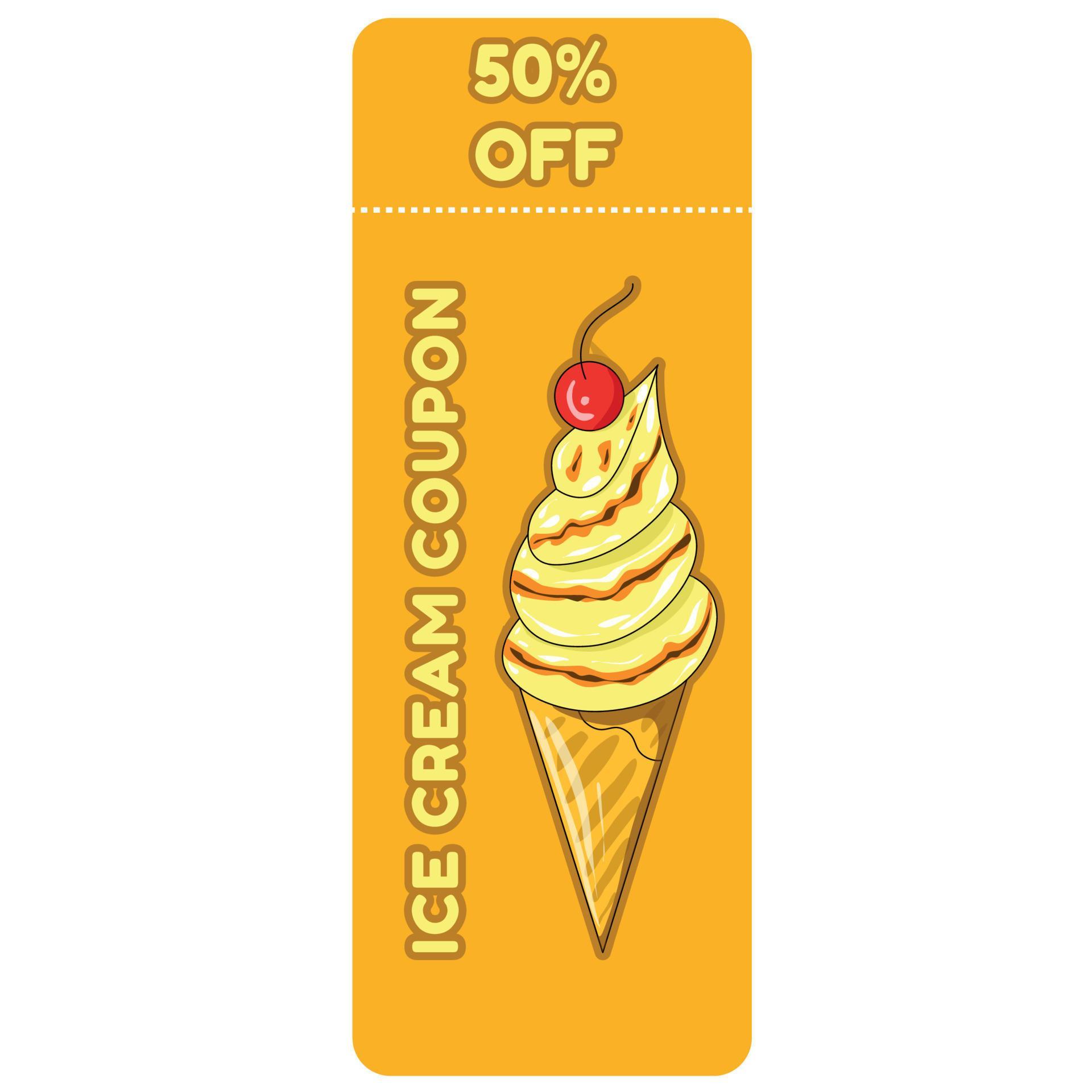 Ice cream coupon. Special Offer 7797443 Vector Art at Vecteezy