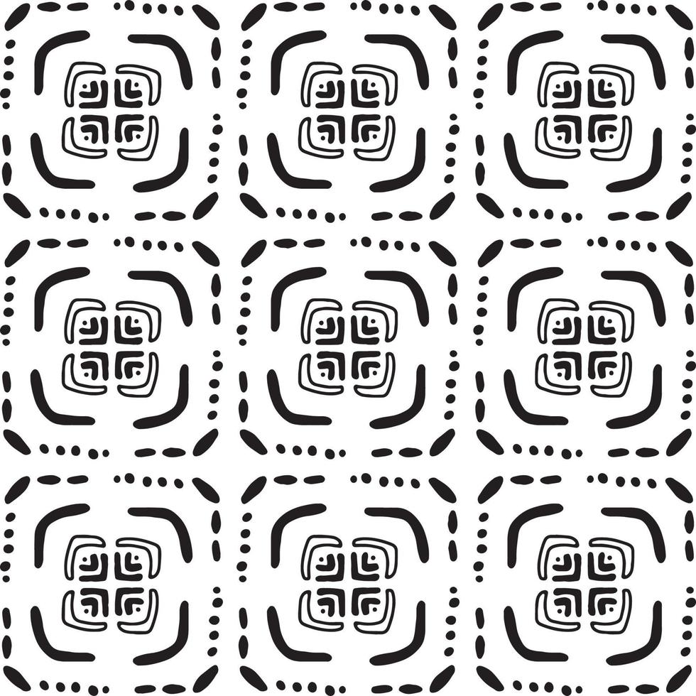 Seamless abstract geometric hand drawn pattern. vector