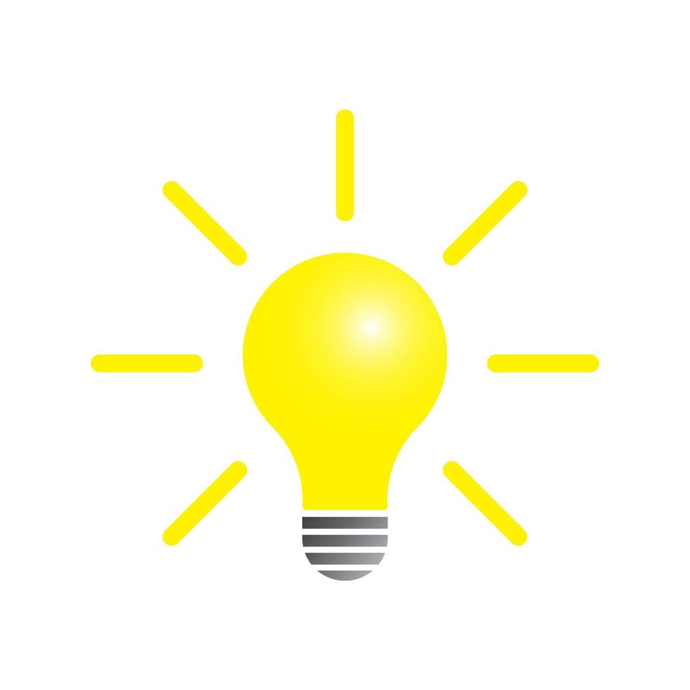 Light bulb icon. Energy and thinking symbol. Creative idea and inspiration concept. Vector illustration