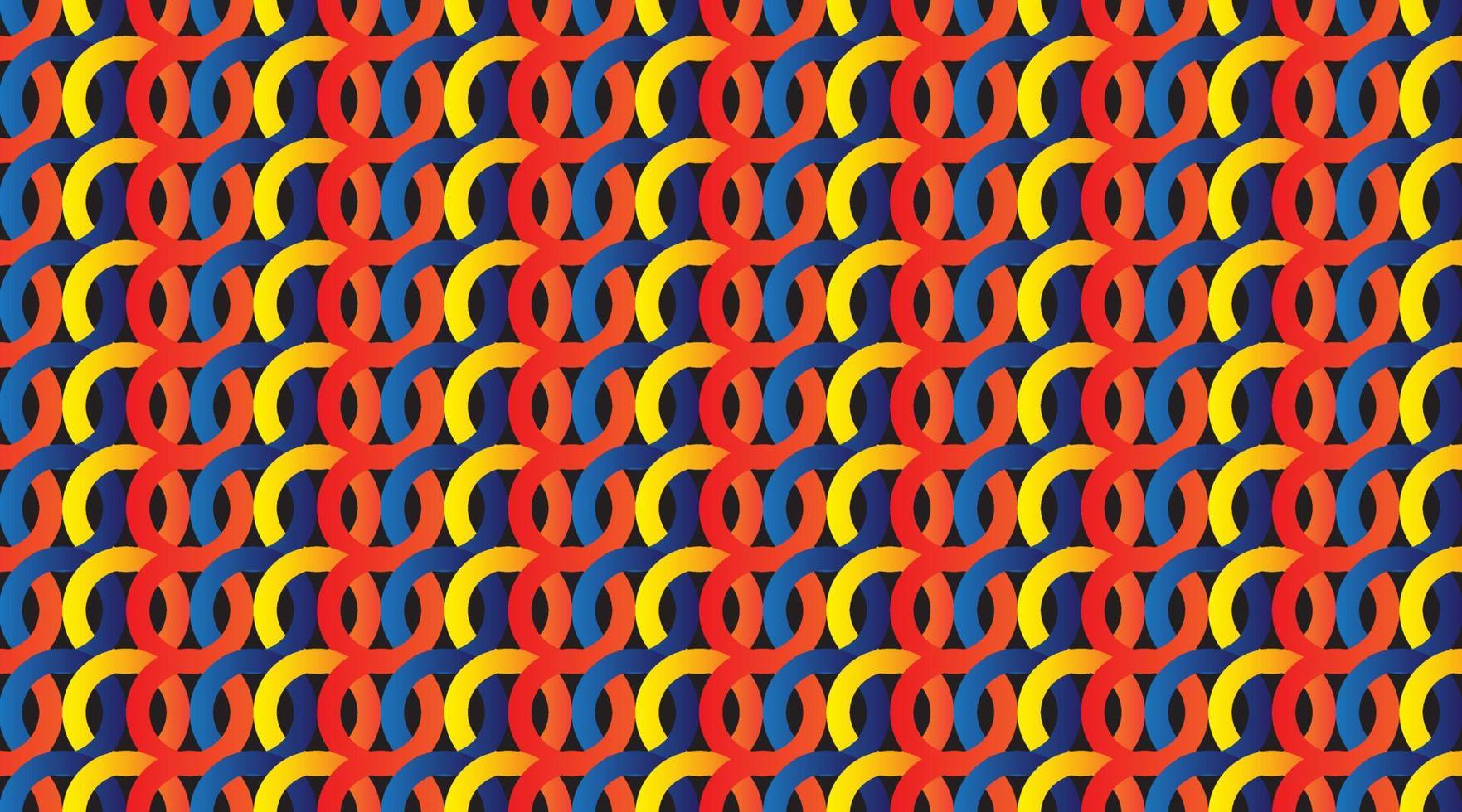 Trendy seamless pattern colorful circles texture vector modern gradient abstract with black background.