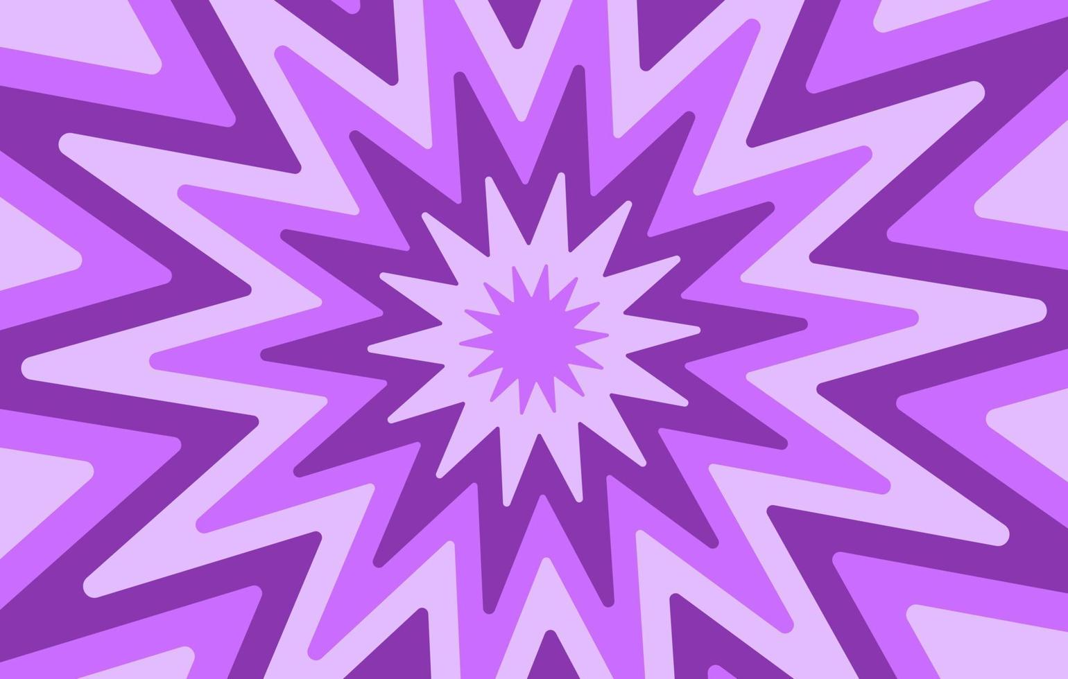 Colorful horizontal retro background in purple colors. Abstract psychedelic vector background. Star tunnel in style 70, 80s