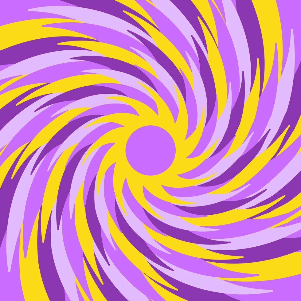 Abstract square psychedelic background with bright whirlpool. Trendy geometric vector illustration in style hippie 60s, 70s.