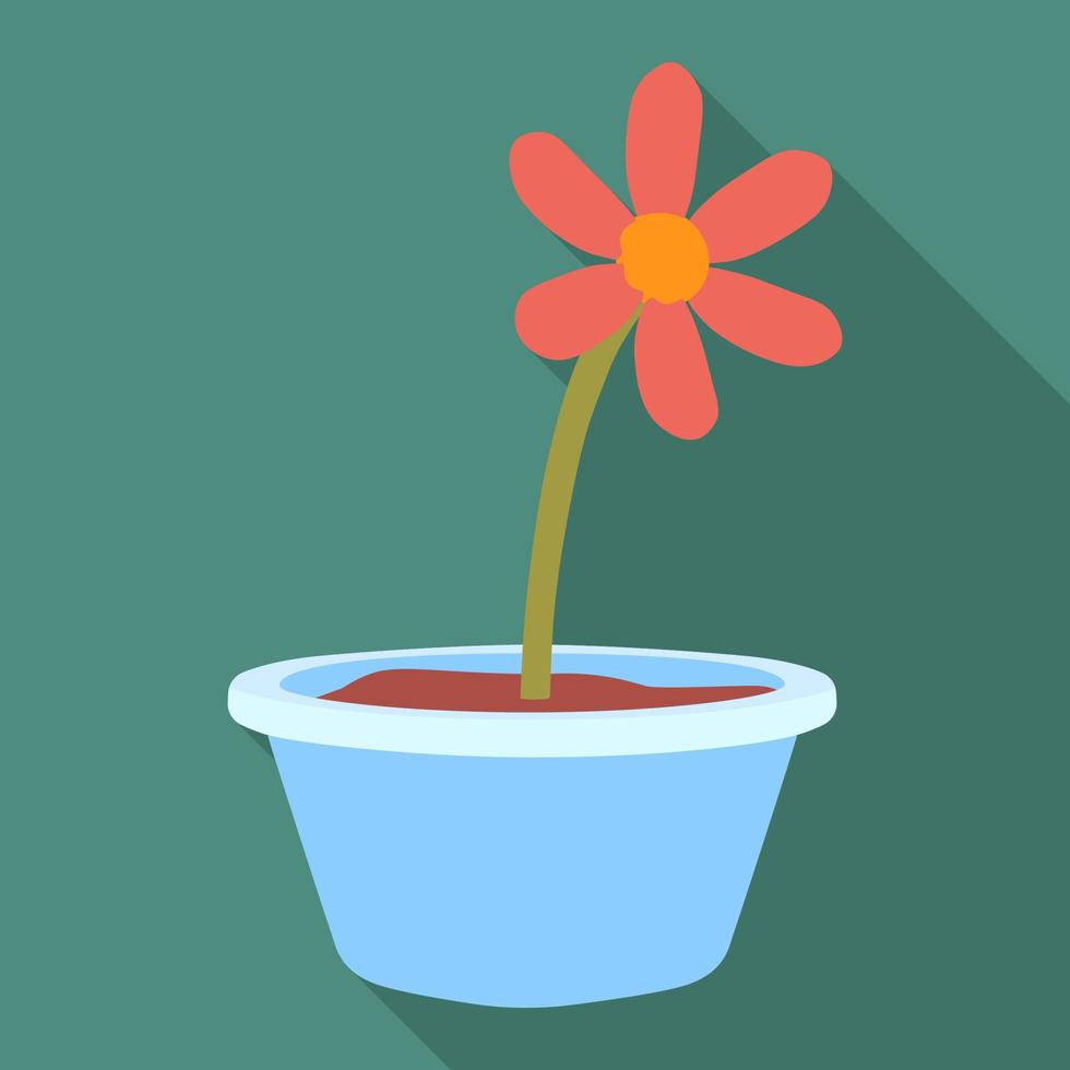 Flower in a pot. Vector illustration