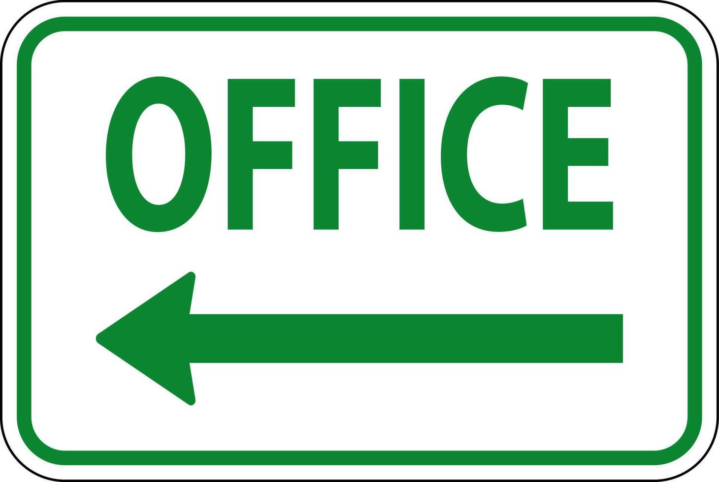 Office Left Arrow Sign On White Background vector