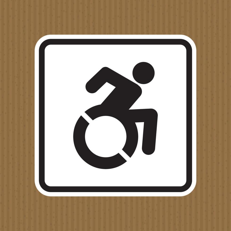 señal de estacionamiento accesible sobre fondo blanco vector