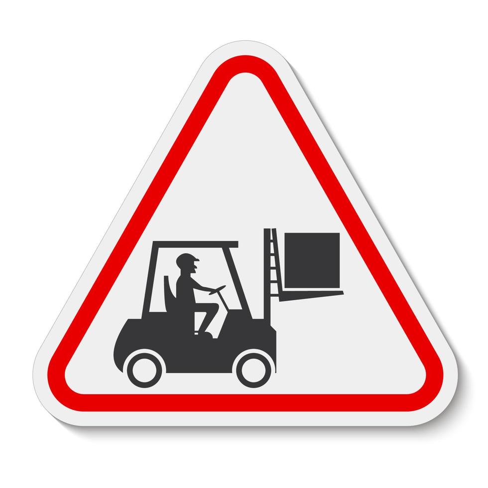 Forklift truck sign,Hazard warning forklift vector