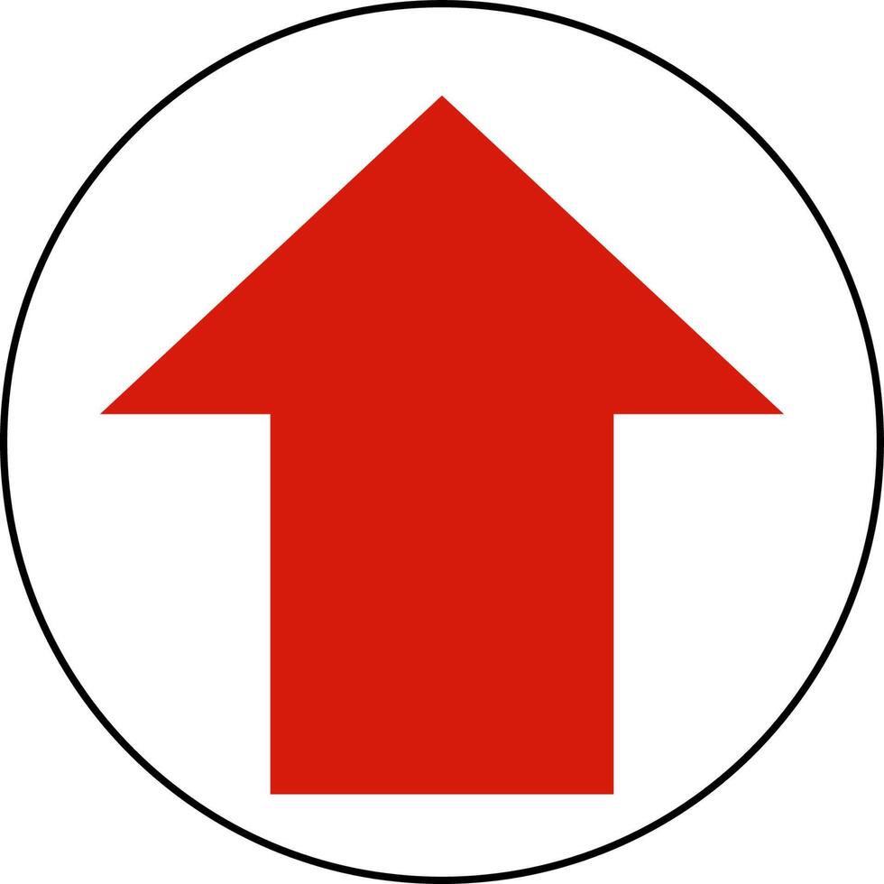 Directional Arrow Floor Sign On White Background vector