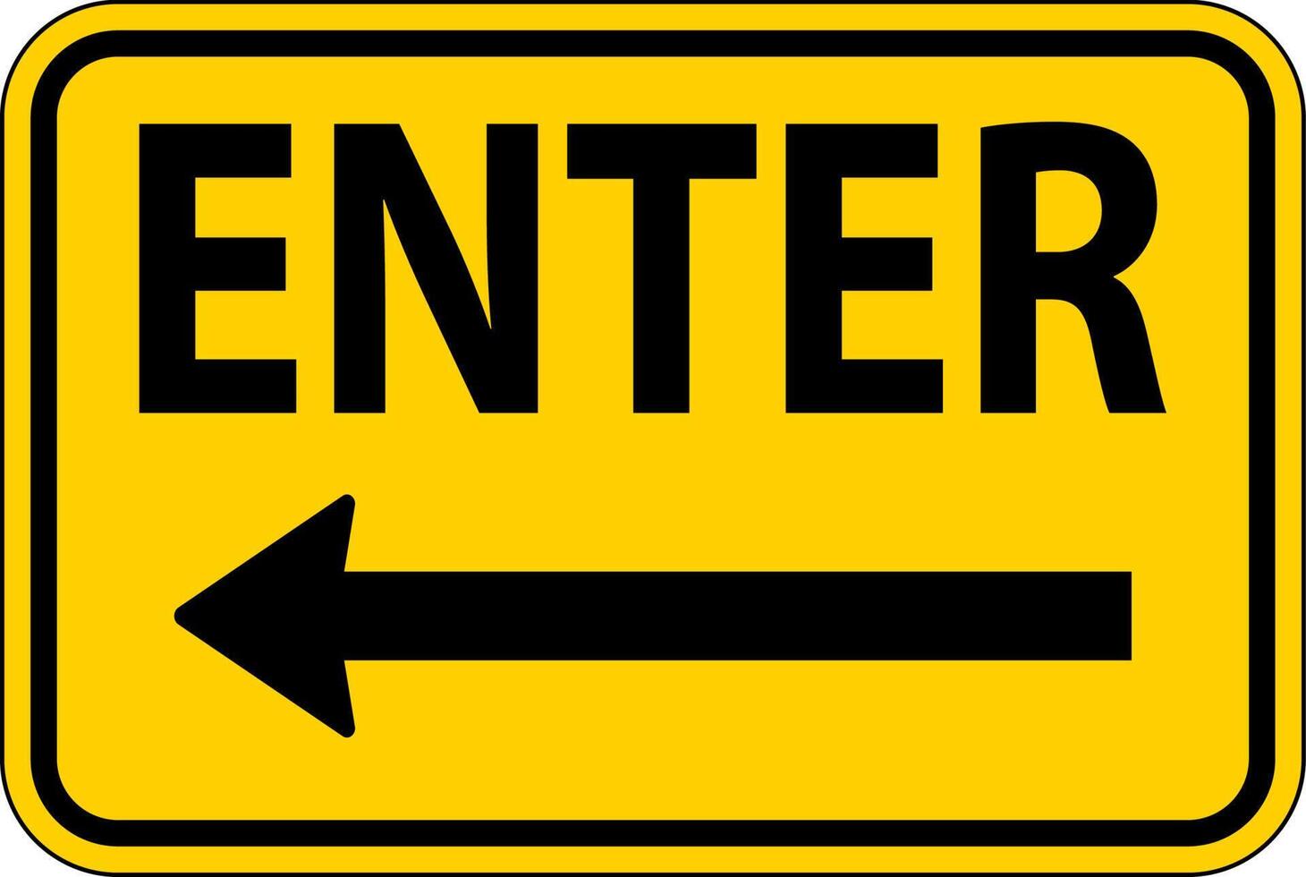 Enter Left Arrow Sign On White Background vector