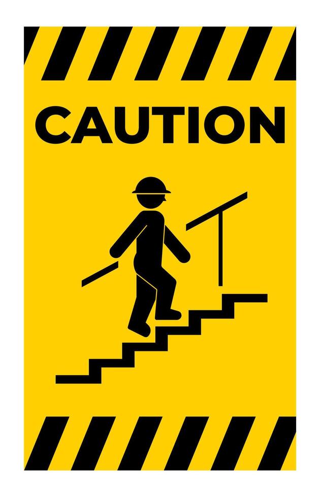 Stairway Sign On White Background vector