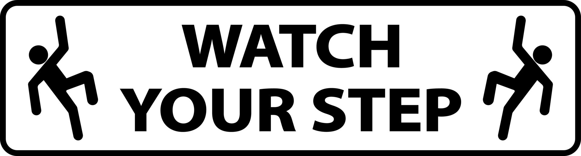 Watch Your Step Floor Sign On White Background 7797902 Vector Art at