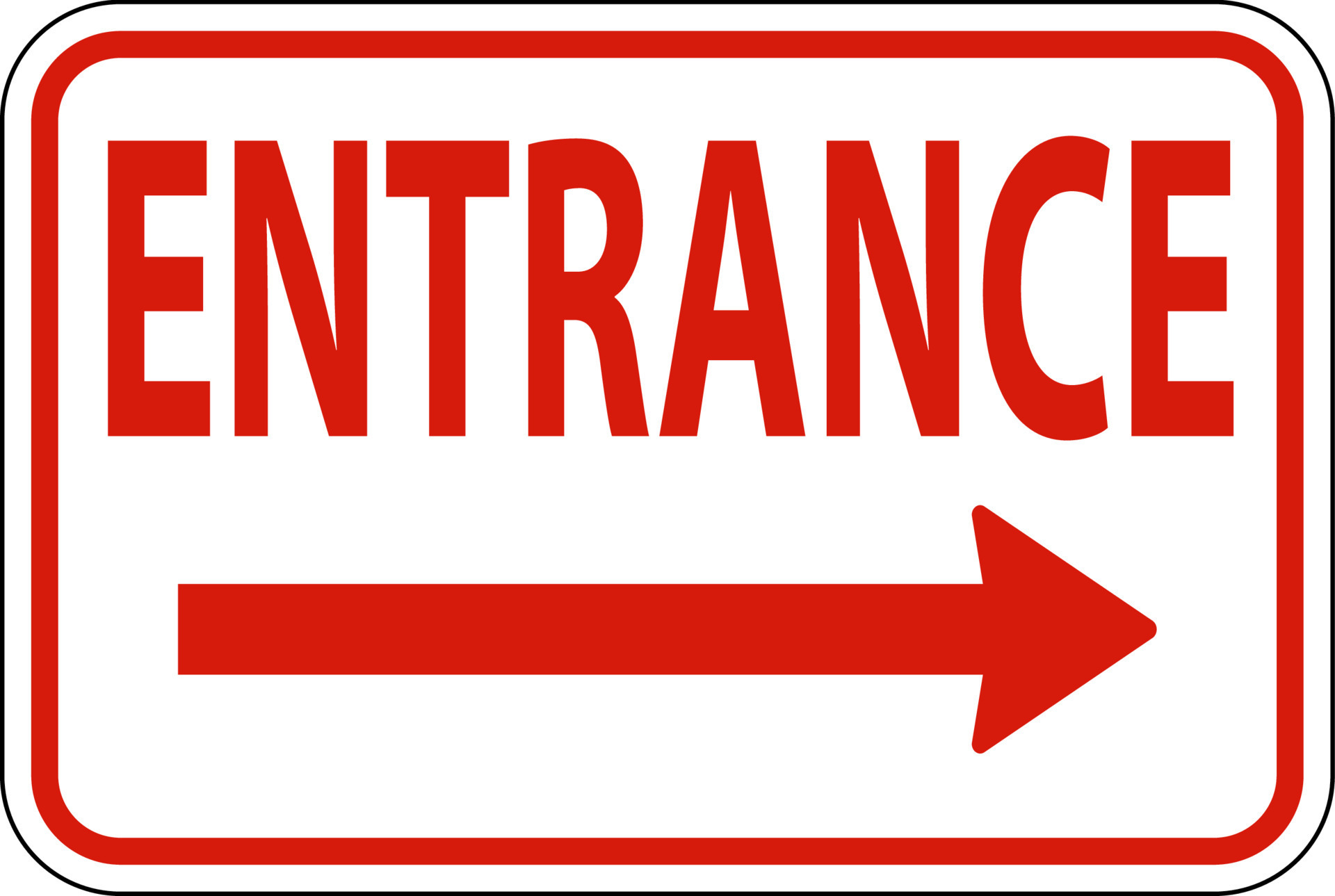 Entrance Right Arrow Sign On White Background 7797944 Vector Art at