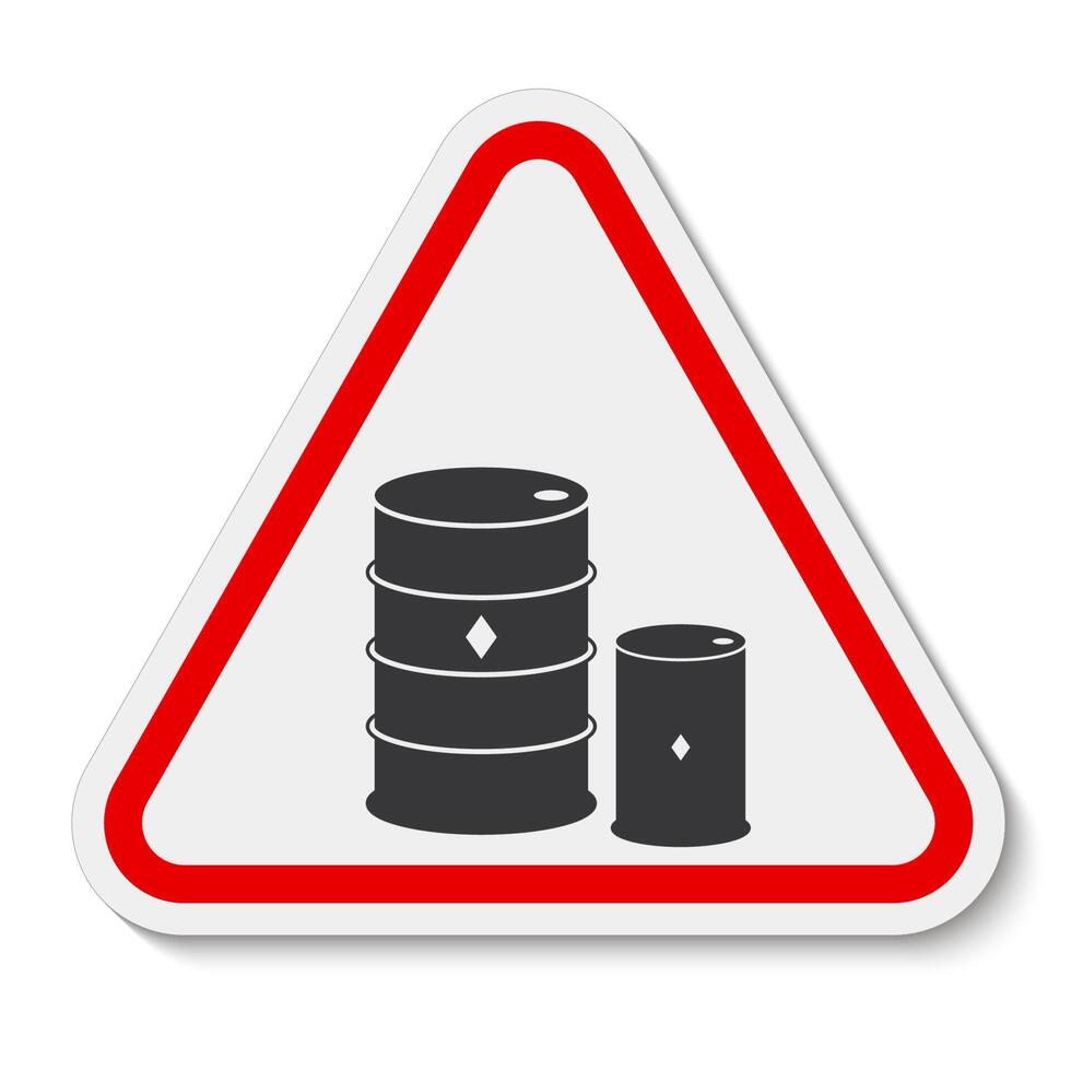 Chemical Drums Black Icon White Background vector