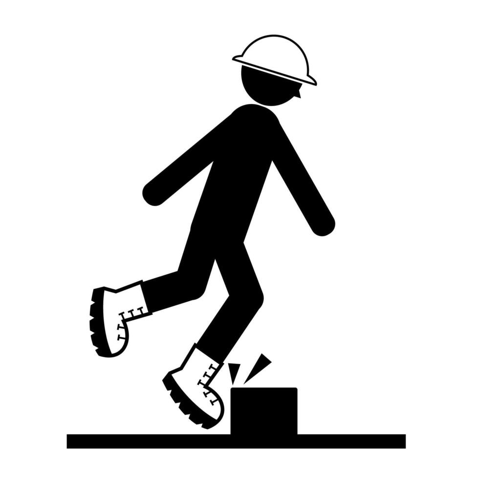 Caution Watch Your Step Sign On White Background vector